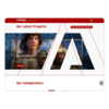 An iPad shows the Our Latest Projects section of the Climax website