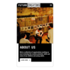 A phone shows the About Us page of the Future Creators website