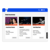 A tablet shows a grid of previous events