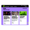 An iPad shows the Create Music website, open to the News page
