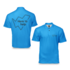 A blue polo shirt with the Wandswoth Council logo on the front and test reading 