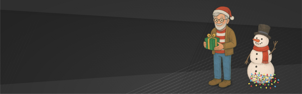 Grandad Tim and a Snowman