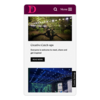 A phone shows the Creative Catch-ups section of the Brighton Dome website