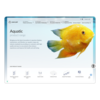 A tablet shows the Aquatic page
