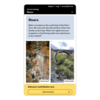 A phone shows the Rivers section of the Baltic Nature Nurture website