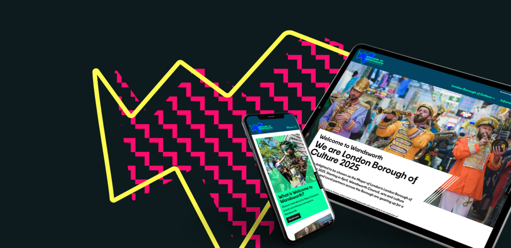 Image of Welcome to Wandsworth website on iPad and iPhone 