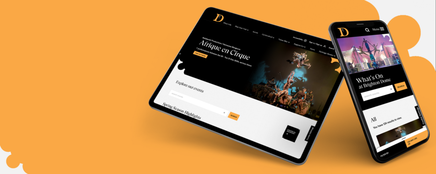 Ipad and iPhone of Brighton Dome website