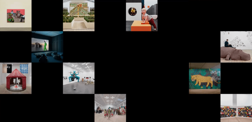 A black background with squares showing artwork from Baltic's Archive
