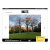 An iPad shows an image of some trees in a country area / park on the Baltic Nature Nurture website