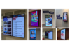 A collage of images of the screens, taking at the centre