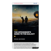 A phone shows the event page for 'The Hitchhikers Guide to the Galaxy'