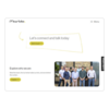 A tablet shows a Get In Touch CTA and a link to the Explore Who We Are page